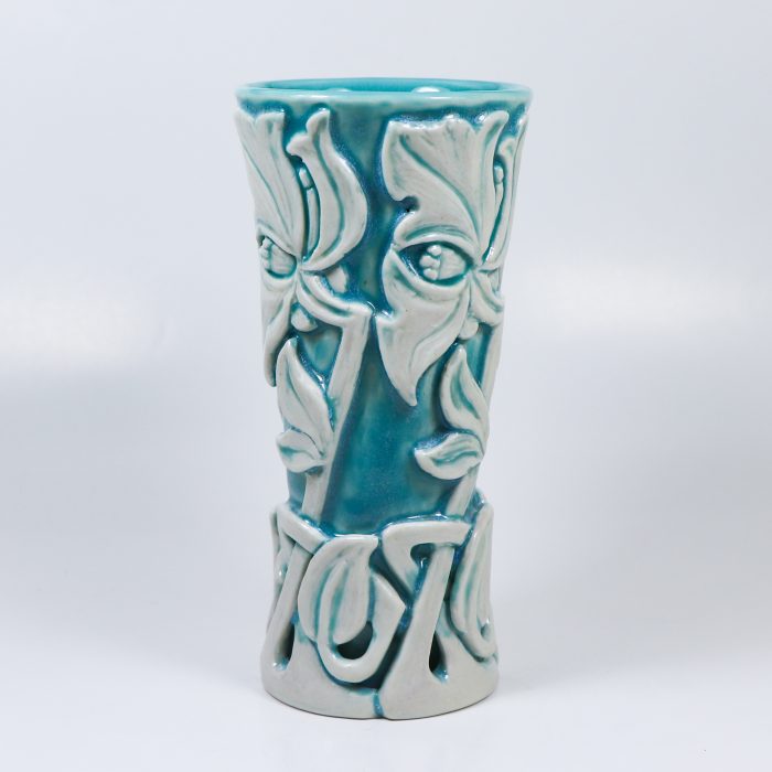 Art Nouveau Iris Reticulated Vase II - Image 2